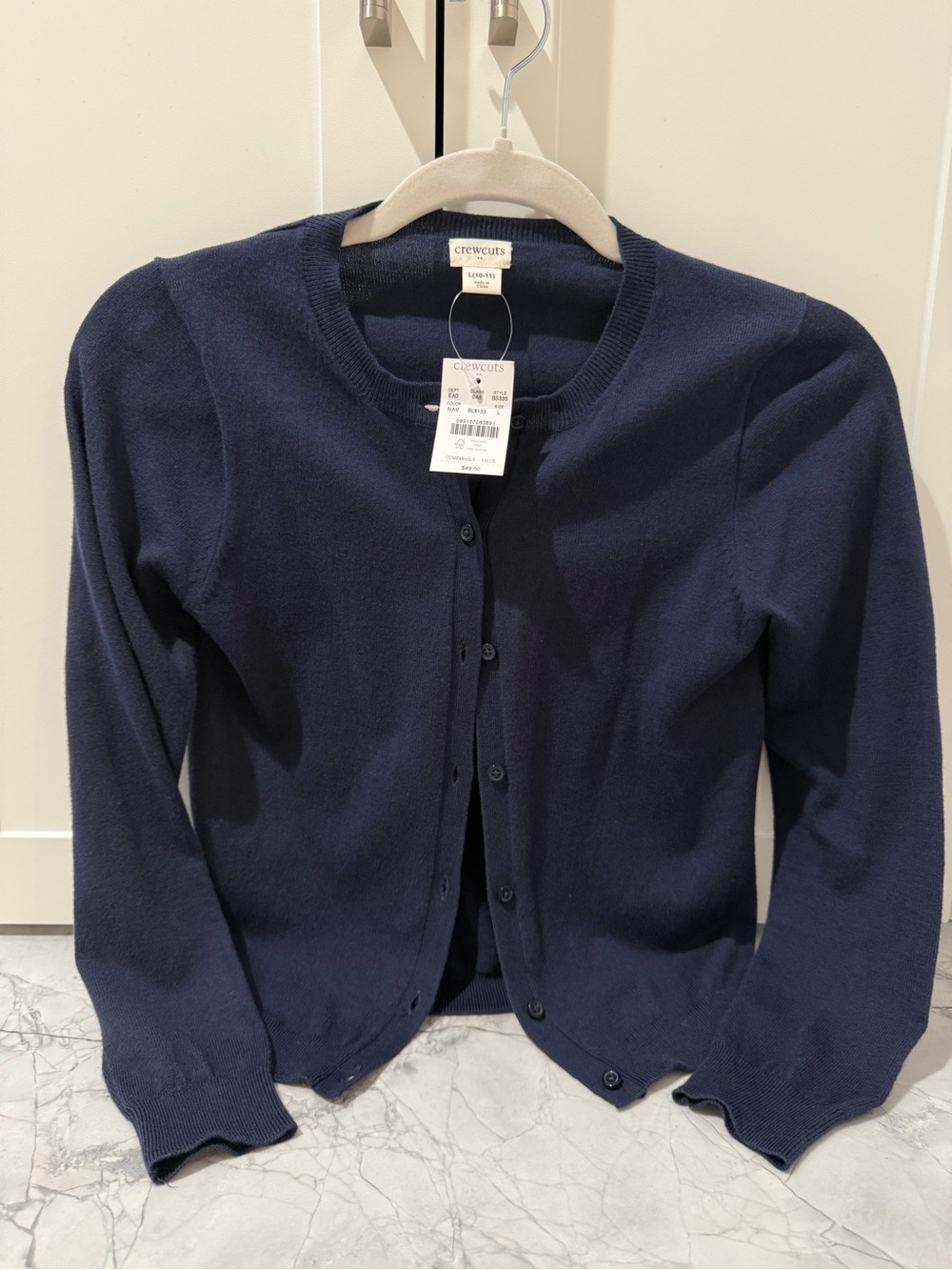 Crewcuts Navy Button-Up Kids Cardigan Sweater